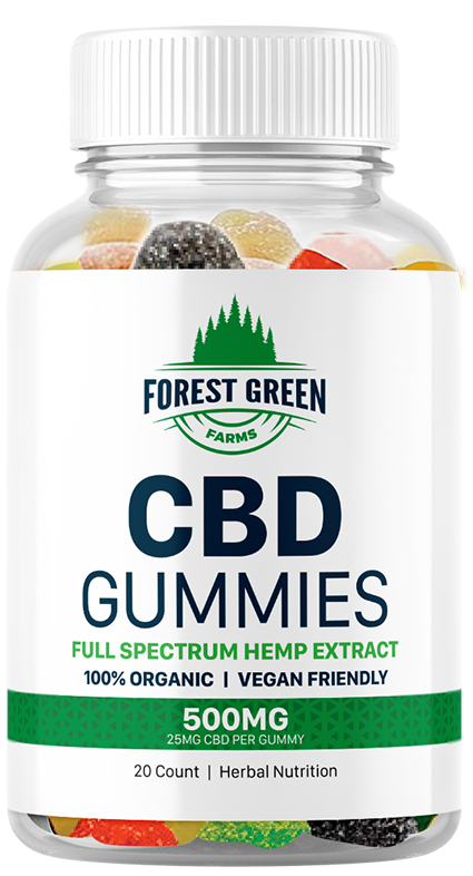 Forest Green Farms 500mg Full Spectrum Hemp Gummies bottle